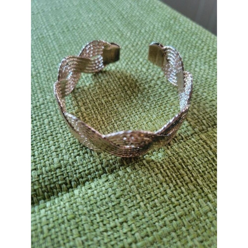 Rose Gold Colored Woven Bracelet